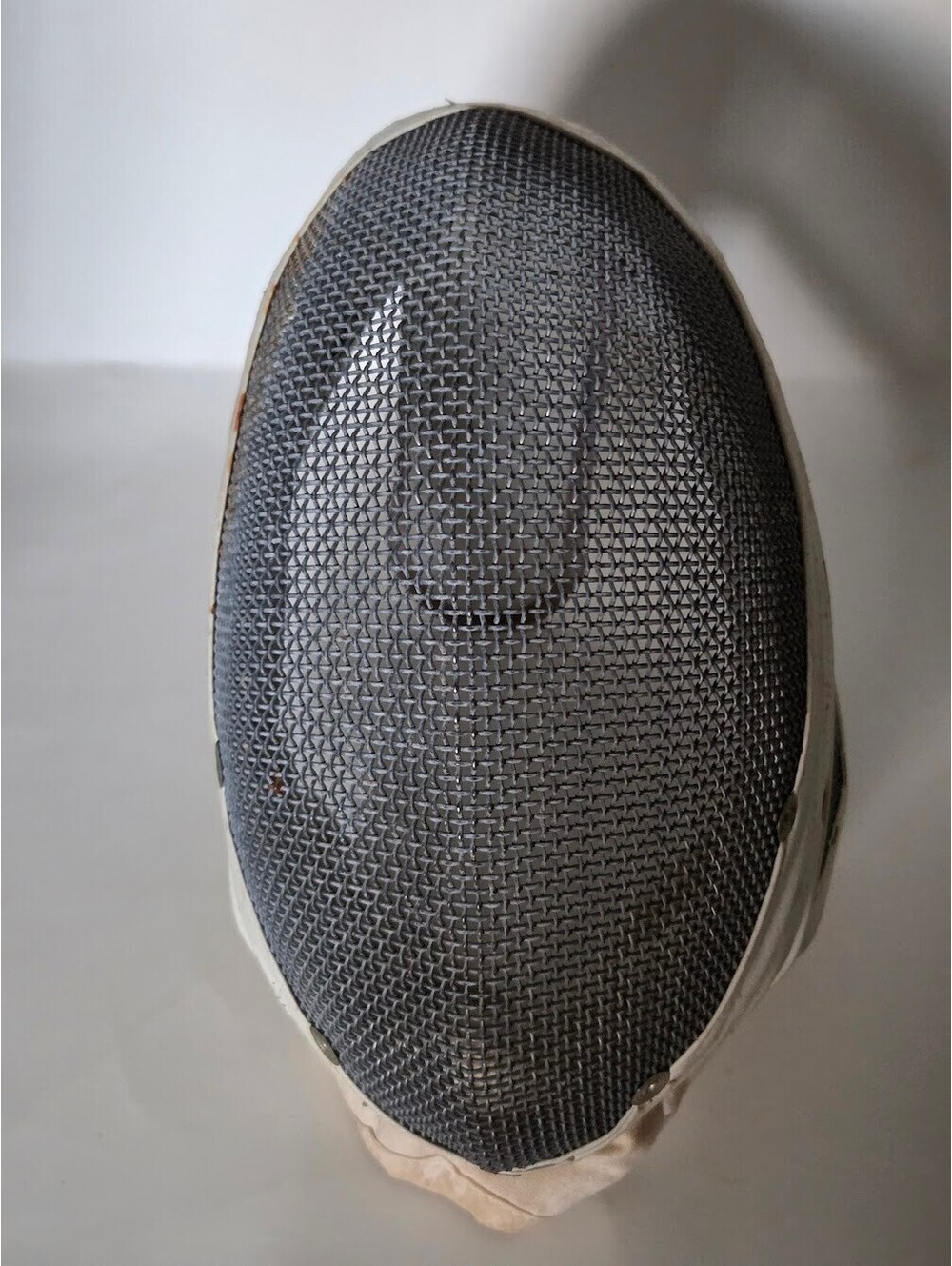 Antique Vintage Fencing Mask Helmet Wire Mesh & Leather Padding